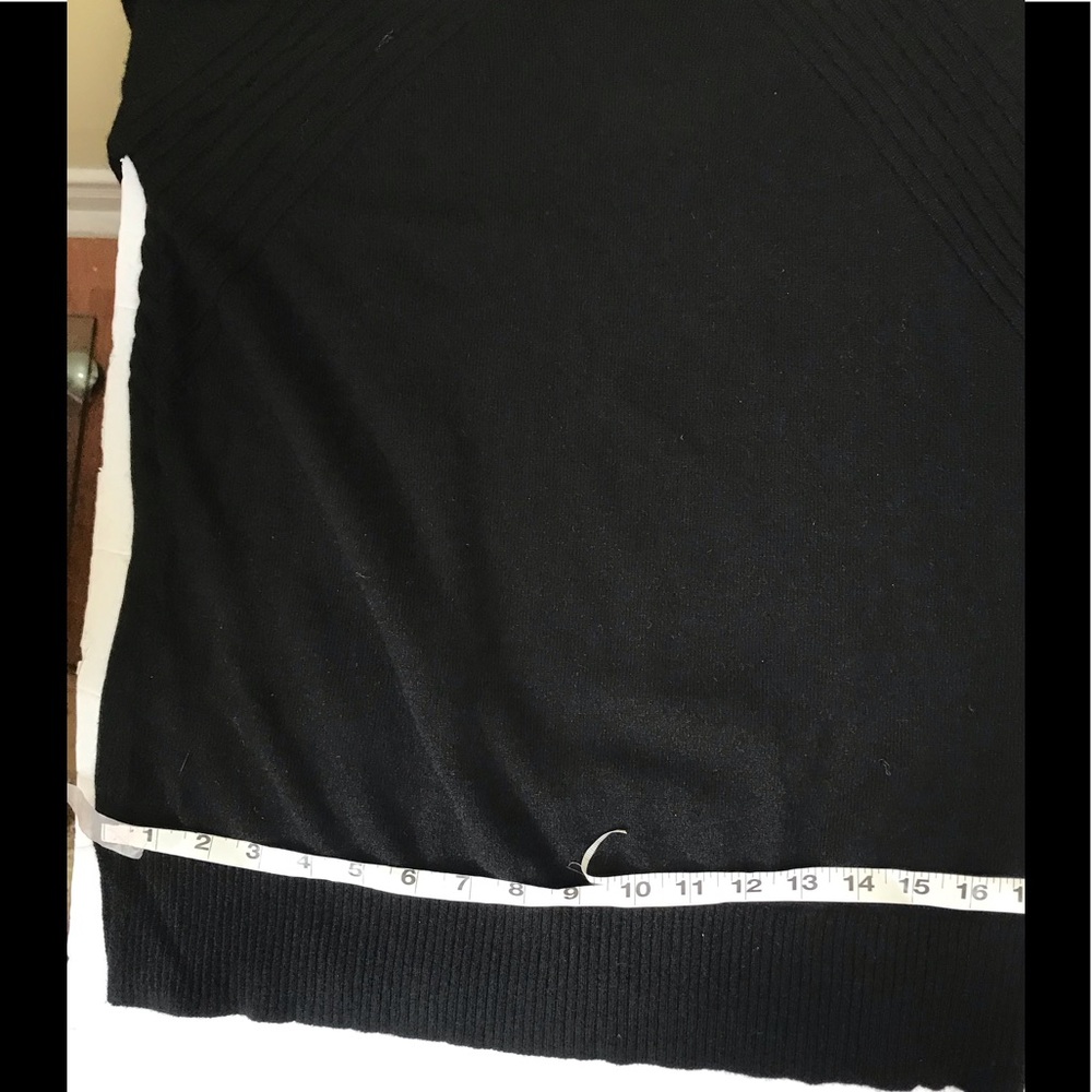 Jones New York NEW 100% Cashmere Sweater Cowl Shawl Collar Ribbed Minimalist P L - Picture 10 of 15